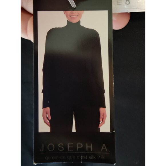 Joseph A Black Long-Sleeve Lightweight Turtleneck Sweater W Accents XXL NWT - Picture 6 of 7